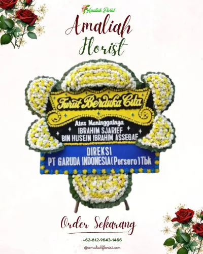 Papan Bunga Duka di Purwaharja