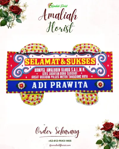 Karangan Bunga Ucapan Selamat di Purwaharja