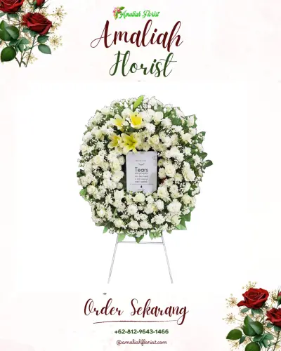 Krans Bunga Duka Cita di Purwaharja